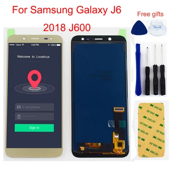 J6 2018 LCD-Skærm Til Samsung Galaxy J6 2018 J600 LCD-Skærmen J600F/DS J600G/DS J600F LCD-Skærm Touch screen Montering 0