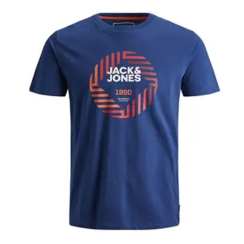 Jack & Jones-man T-Shirt i bomuld kortærmede T-Shirt i blå farve med logo 1121