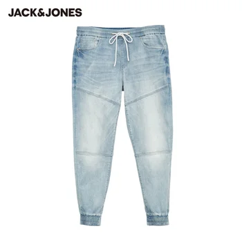 JackJones Mænds Splejse Sporty Vintage Streetwear Almindelig pasform Tight-ben Jeans| 220232523 0