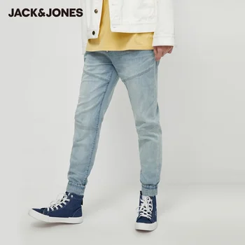 JackJones Mænds Splejse Sporty Vintage Streetwear Almindelig pasform Tight-ben Jeans| 220232523 4