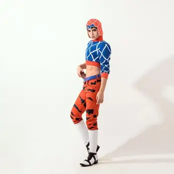 Japan Animationsfilm JoJo ' s Bizarre Eventyr, Cosplay Kostumer Guido Mista Sweater Mode Sexet Uldent Strik Toppe Pels 1
