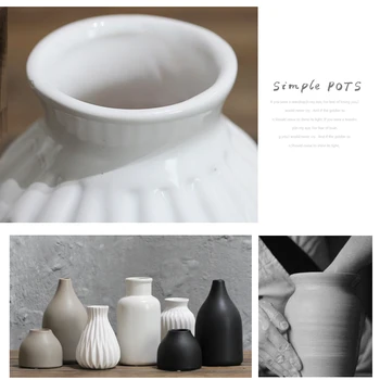 Japansk Moderne Kunst Jane Hvid Keramik Vase Med Blomst Håndlavet Håndværk Gave Værelses Hjem Indretning, Boligindretning Tilbehør 2