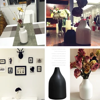 Japansk Moderne Kunst Jane Hvid Keramik Vase Med Blomst Håndlavet Håndværk Gave Værelses Hjem Indretning, Boligindretning Tilbehør 3