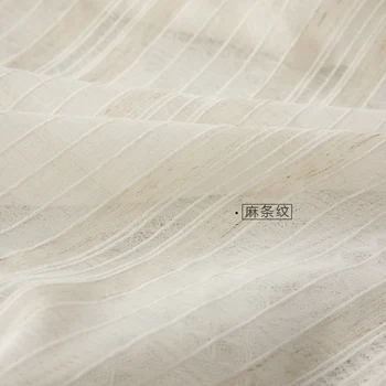Japansk type kontrakt bomuld stripe gardin garn er brugt på balkon gaze skygge køkken soveværelse stue gardin 5