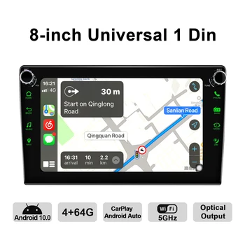 JOYING hovedenheden 8 tommer, 1280*720 IPS-skærm bil radio GPS-Navigation universal car multimedia video afspiller 4GB+64GB med 4G BT 3