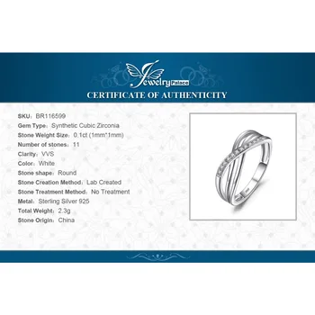 JPalace Infinity vielsesringe 925 Sterling Sølv Ringe for Kvinder Stabelbare Jubilæum Ring Evighed Band Sølv 925 Smykker 3