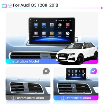 Junsun V1 Android 10.0 DSP CarPlay Bil Radio Mms Video-Afspiller, Auto Stereo-GPS For Audi Q3 MMI 2G 3G 2011-2018 2 din-dvd 8063