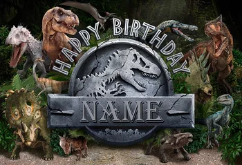 Jurassic Park World Dinosaur Tema Baggrund Fotografisk Atelier Foto Baggrund Baby-Års Fødselsdag Part Dekorationer Prop 0
