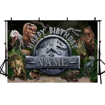 Jurassic Park World Dinosaur Tema Baggrund Fotografisk Atelier Foto Baggrund Baby-Års Fødselsdag Part Dekorationer Prop 2