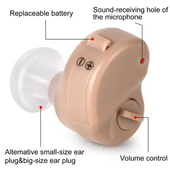 K-80 Mini-Høreapparater, der er I-øret-høreapparat Bærbare Usynlig Lyd Enhancement Forstærker Justerbare Digitale Ear Care Hjælpemidler 4