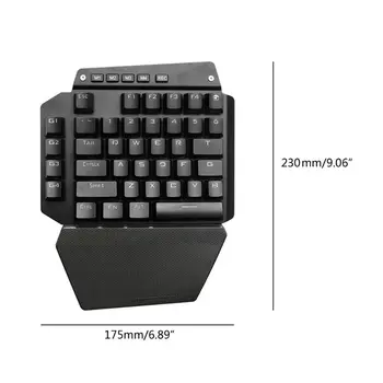 K700 Én hånd Mekanisk Tastatur RGB LED-Baggrundsbelysning Outemu Skifte Makro Definerer 1