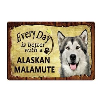 [ Kelly66 ] Kæledyr Hund Waring Akita Basenji Beagle Hund Metal Sign Tin Plakat Hjem Indretning Bar Væg Kunst Maleri 20*30 CM Størrelse Dy84 1
