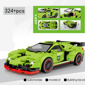Kids Legetøj Technic byggesten Super Racing Bil Mm Mursten Pædagogisk Legetøj Til Drenge DIY Model Kit Julegaver 1