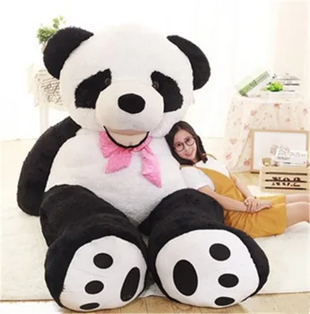 Kinesiske Panda Bear Blød Plys Legetøj Dukke Gave Kæmpe Kæmpe Store Udstoppede Dyr Furry Panda Shell Gratis Fragt 1