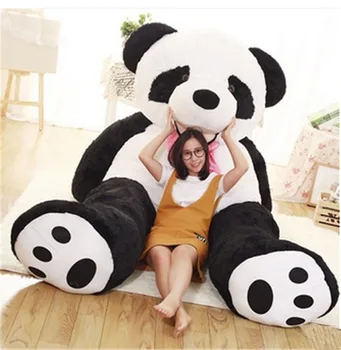 Kinesiske Panda Bear Blød Plys Legetøj Dukke Gave Kæmpe Kæmpe Store Udstoppede Dyr Furry Panda Shell Gratis Fragt 4
