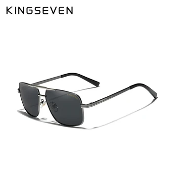 KINGSEVEN NYE Mode Mænds Polariserede Briller Fiskeri Kørsel Solbriller Mærke Mænd Kvinder i Rustfrit stål Materiale Gafas De Sol 0