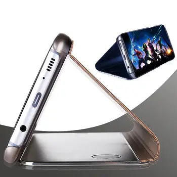 Klart Spejl Smart View Flip Stå Tilfælde Dække For Xiaomi Mi 6 5X 6X Mix 2 Flip Case Til Xiaomi Redmi 5 S2, Note 5 4X 5A 5 Plus 3