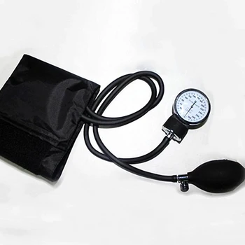 Klassisk Blood Pressure Monitor BP Voksen Cuff-Tonometeret Arm Aneroid Blodtryksmaaler med Manuelt Tryk 0