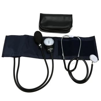 Klassisk Blood Pressure Monitor BP Voksen Cuff-Tonometeret Arm Aneroid Blodtryksmaaler med Manuelt Tryk 2