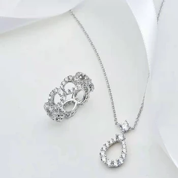Knobspin 925 Sterling Sølv 2021 Nye Mode Hule Surround High Carbon Diamant For Kvinder ring Fine Smykker Wedding Party 0