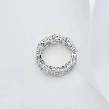 Knobspin 925 Sterling Sølv 2021 Nye Mode Hule Surround High Carbon Diamant For Kvinder ring Fine Smykker Wedding Party 1