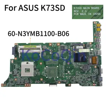 KoCoQin Laptop bundkort Til ASUS K73SD K73S K73E X73E K73SV Bundkort 60-N3YMB1100-B06 HM65 3
