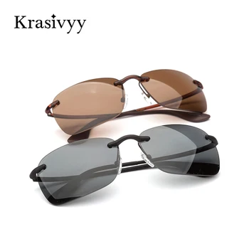 Krasivyy MÆRKE 2020 Nye TR90 Solbriller til Mænd af Høj Kvalitet Nylon Linser Ultralet Square solbriller Kvinder Kørsel Oculos Sol 0