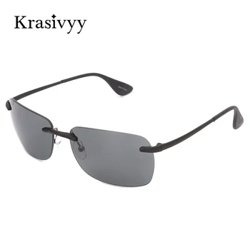 Krasivyy MÆRKE 2020 Nye TR90 Solbriller til Mænd af Høj Kvalitet Nylon Linser Ultralet Square solbriller Kvinder Kørsel Oculos Sol 1