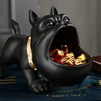 Kreative Franske Bulldog Candy Box Dekoration Hund Kreative Indgang Concealer Disk Dør Skoskab Centrale Storage Box Bedste Gave 1