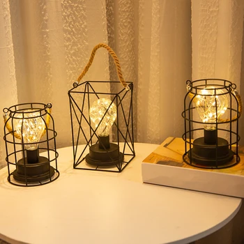 Kreative Smedejern night light Lanterne rødvin Flaske LED-Lampe Glas Batteri Lys for Cafe Hotel Balkon 1