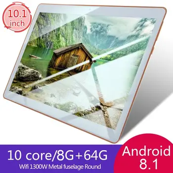 KT107 Plast Tablet-10.1 Tommer Store Skærm, Android Version 8.10 Mode Bærbare Tablet 8G+64G Hvid Tablet 2