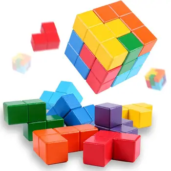 lunge knoglebrud syv For Kuulee træ-bygning smart cube tetris udviklingsmæssige legetøj kids  børn cube høj kvalitet barn interessant ~ butik / www.gourmetconnection.dk