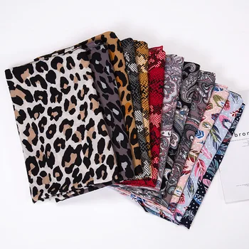 Kvinder Almindelig Boble Chiffon Tørklæde Hijab Slange Leopard Print Lange Tørklæder Og Sjaler Muslimske Hijab Islamiske Hovedbeklædning Wraps Tørklæder 5