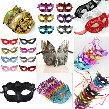 Kvinder Mænd Maske Venetianske Parti Halvdelen Ansigt Bold Øje Slid Fest Dekoration Masker, bryllup, fødselsdag, Halloween, Jul Xmas 0