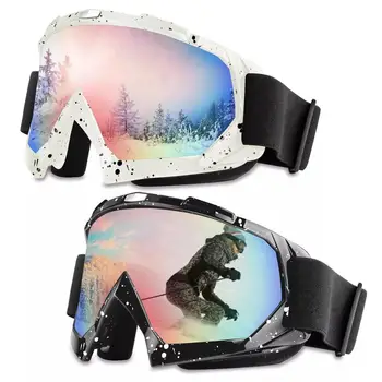 Kvinder Mænd Ski Goggles Dobbelt Lag UV-Snowboard Goggles Vinter Vindtæt Anti-Fog Beskyttelse Ski Maske, Briller Brillerne D30 2