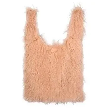 Kvinder Vinteren Faux Fur Håndtaske Mode Furry Spand Tasker Imiteret Pels Taske Taske Tote Taske Søde Plys Vest Taske Kvindelige Pung 4