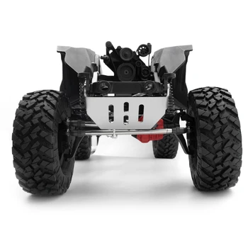 KYX Racing Rustfrit Stål Servo Protector Chassis Vagt yrelsen Dele til 1/10 RC Crawler Bil Axial SCX10 III AXI03007 SCX10.3 1