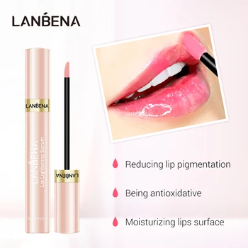LANBENA Makeup, Læift, Lip Lightening Serum Lip Gloss Fugtgivende Fjerne Melanin Pink Læber Langvarig Kosmetik Plumper Værktøj 5