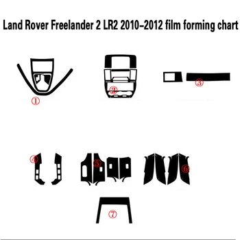 Land Rover Freelander 2 LR2 Interiør Central Kontrolpanel dørhåndtag Carbon Fiber Klistermærker, Mærkater Bil styling Tilbehør. 2