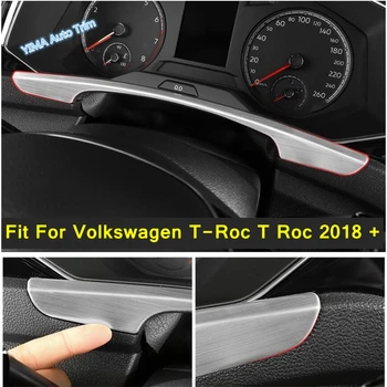 Lapetus Dashboard Instrument Panel Trim Dække Bil Styling Tilbehør Passer Til Volkswagen T-Roc T Roc 2018 - 2021 Rustfrit Stål 0