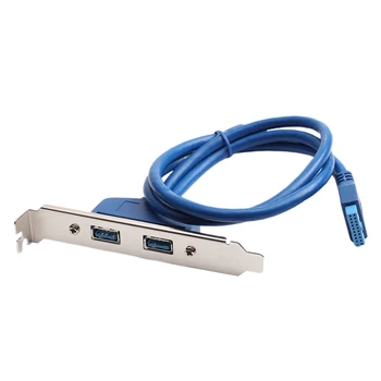 Lav Profil USB 3.0 Tilbage PCI-Panel Beslag til at 20Pin Kabel-Bundkort 1
