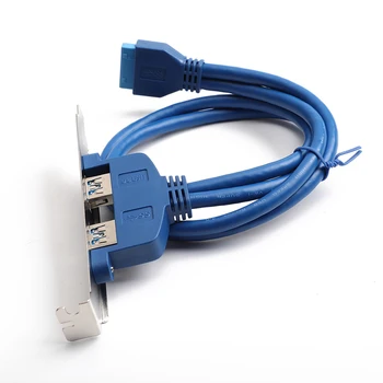 Lav Profil USB 3.0 Tilbage PCI-Panel Beslag til at 20Pin Kabel-Bundkort 4