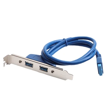 Lav Profil USB 3.0 Tilbage PCI-Panel Beslag til at 20Pin Kabel-Bundkort 5