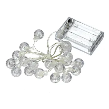 LED-fe string lys silver line varm hvid AA-batteri/USB-strømforsyning til bryllup Ferie juledekoration kloden lys 4