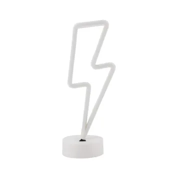 LED Neon Tegn Lyn Formet USB Batteri Drives Nat Lys Dekorativ bordlampe til Home Party Stue Dekoration 4