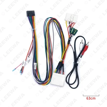 LEEWA Bil 16pin Lyd-Ledningsnet Med Canbus Boksen Til Mitsubishi Pajero 4X4 Eftermarkedet Stereo Anlæg Wire Adapter 2