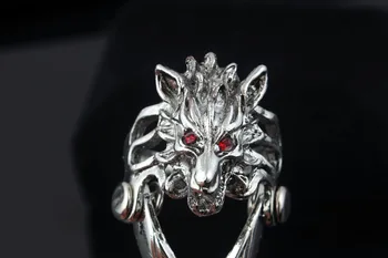 Legering Wolf Klo Bevægelige Ende Finger Nail Cover Kombineret Ring Smykker Tilbehør Steam Punk Rock Scene Goth 5