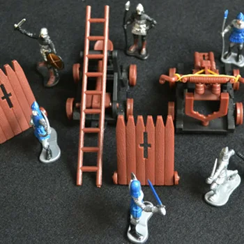 Legesæt Model Bygning UK Middelalderlige Historie Kids Dekorative Hjem Soldater DIY Udvikling Slot Toy Sæt Knights Spil Tilbehør 0