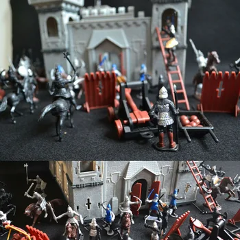 Legesæt Model Bygning UK Middelalderlige Historie Kids Dekorative Hjem Soldater DIY Udvikling Slot Toy Sæt Knights Spil Tilbehør 2