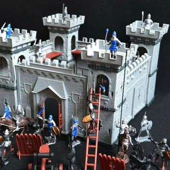 Legesæt Model Bygning UK Middelalderlige Historie Kids Dekorative Hjem Soldater DIY Udvikling Slot Toy Sæt Knights Spil Tilbehør 4